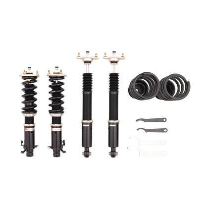 BC Racing coilovers on a white background