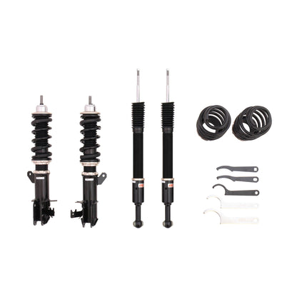 BC Racing coilovers on a white background