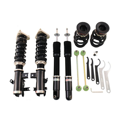 BC Racing coilovers on a white background
