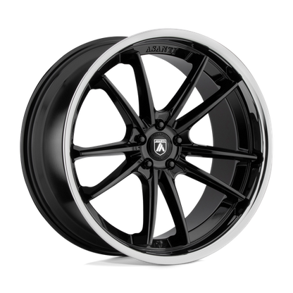 Asanti Black ABL-23 SIGMA Gloss Black W/ Chrome Lip 22x10.5 +25 5x115mm 72.6mm