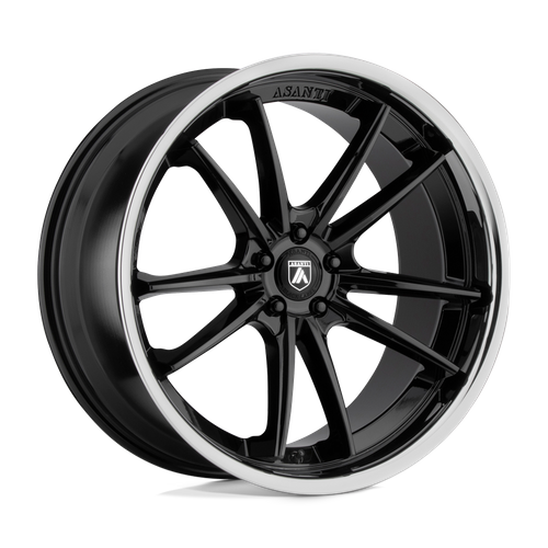 Asanti Black ABL-23 SIGMA Gloss Black W/ Chrome Lip 22x10.5 +35 5x114.3mm 72.6mm
