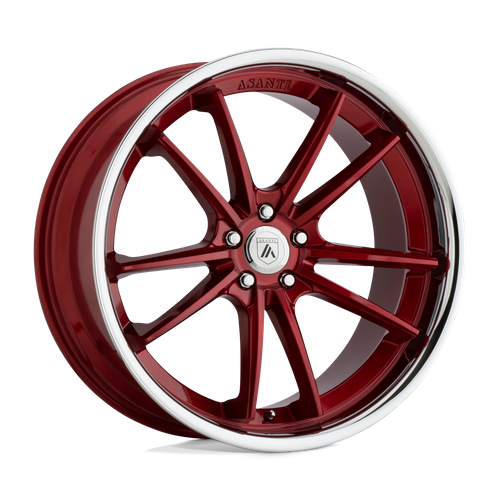 Asanti Black ABL-23 SIGMA Candy Red W/ Chrome Lip 20x10.5 +38 5x114.3mm 72.6mm
