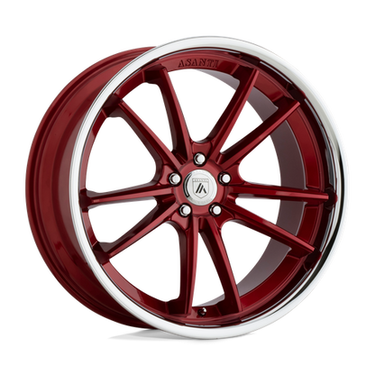 Asanti Black ABL-23 SIGMA Candy Red W/ Chrome Lip 20x10.5 +38 5x114.3mm 72.6mm