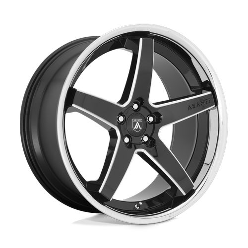 Asanti Black ABL31 REGAL Gloss Black Mill W/ Chrome Lip 20x10.5 +20 5x115mm 72.6mm