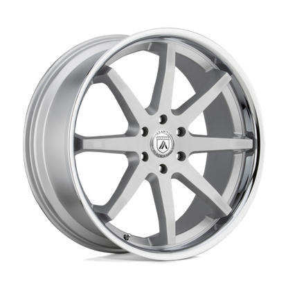 Asanti Black ABL-32 KAISER Brushed Silver W/ Chrome Lip 20x9 +30 6x135mm 87.1mm