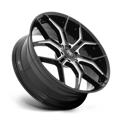 Asanti Black ABL-38 MONARCH TRUCK Gloss Black Milled 22x9.5 +38 6x120mm 66.9mm