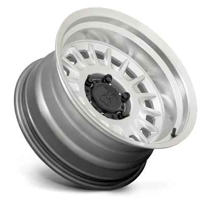 Black Rhino ALISO Gloss Silver W/ Mirror Cut 18x9 +12 5x150mm 110.1mm