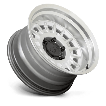 Black Rhino ALISO Gloss Silver W/ Mirror Cut 17x9 -38 6x139.7mm 106.1mm
