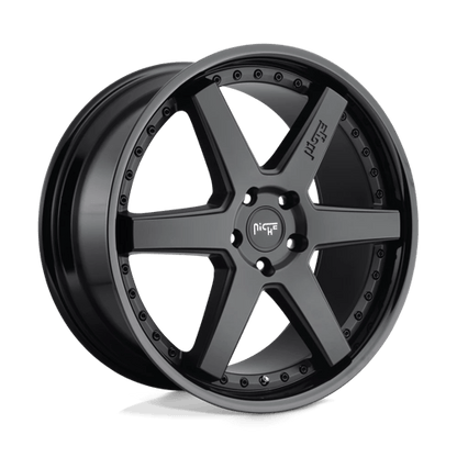 Niche M192 ALTAIR Gloss Black Matte Black 22x10 +25 6x139.7mm 78.1mm