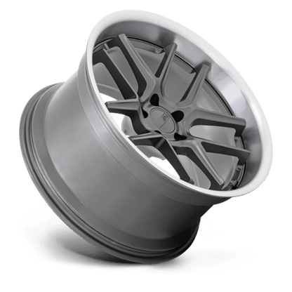 American Racing AR942 BISHOP Matte Gunmetal W/ Machined Lip 20x11 +22 5x115mm 71.5mm