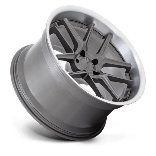 American Racing AR942 BISHOP Matte Gunmetal W/ Machined Lip 20x9.5 +15 5x115mm 71.5mm