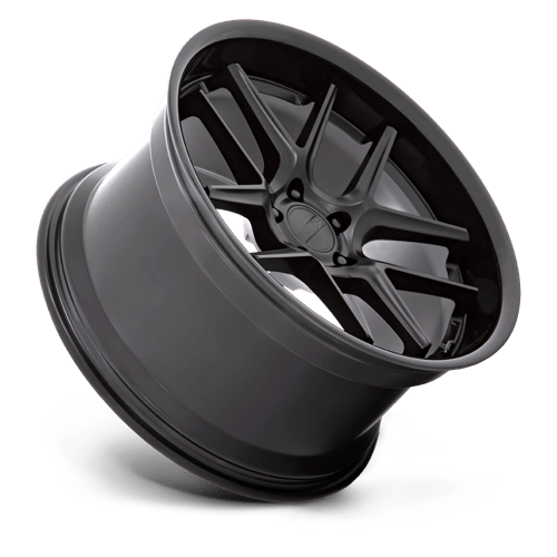 American Racing AR942 BISHOP Matte Black W/ Gloss Black Lip 20x11 +22 5x115mm 71.5mm