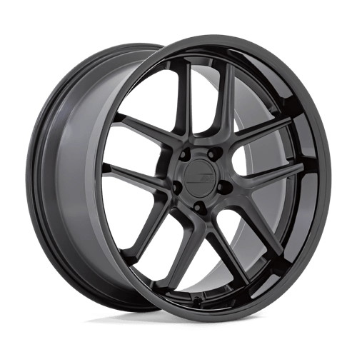 American Racing AR942 BISHOP Matte Black W/ Gloss Black Lip 20x9.5 +15 5x115mm 71.5mm