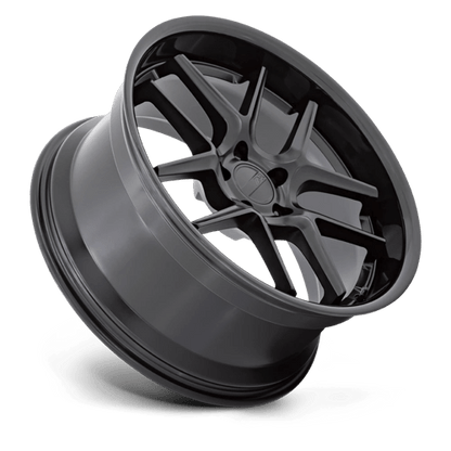 American Racing AR942 BISHOP Matte Black W/ Gloss Black Lip 20x9.5 +15 5x115mm 71.5mm