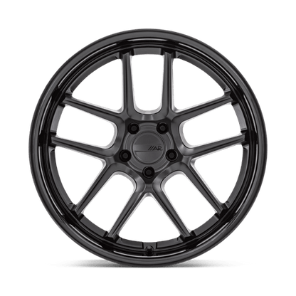 American Racing AR942 BISHOP Matte Black W/ Gloss Black Lip 20x12 +6 5x115mm 71.5mm