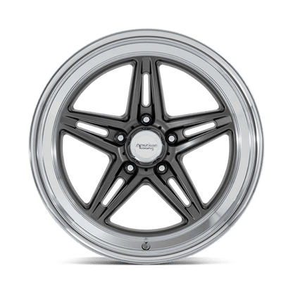 American Racing VN514 GROOVE Anthracite W/ Diamond Cut Lip 18x10 +12 5x114.3mm 72.6mm