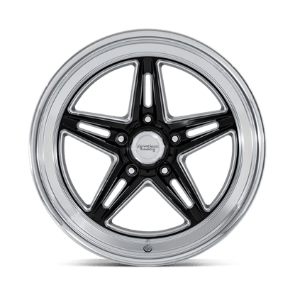 American Racing VN514 GROOVE Gloss Black W/ Diamond Cut Lip 18x10 +12 5x120.65mm 72.6mm