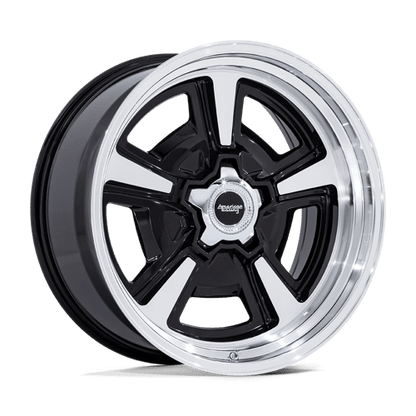 American Racing VN517 MARAUDER Gloss Black Mch W/ Dia-cut Lip 18x9 0 5x139.7mm 87.1mm