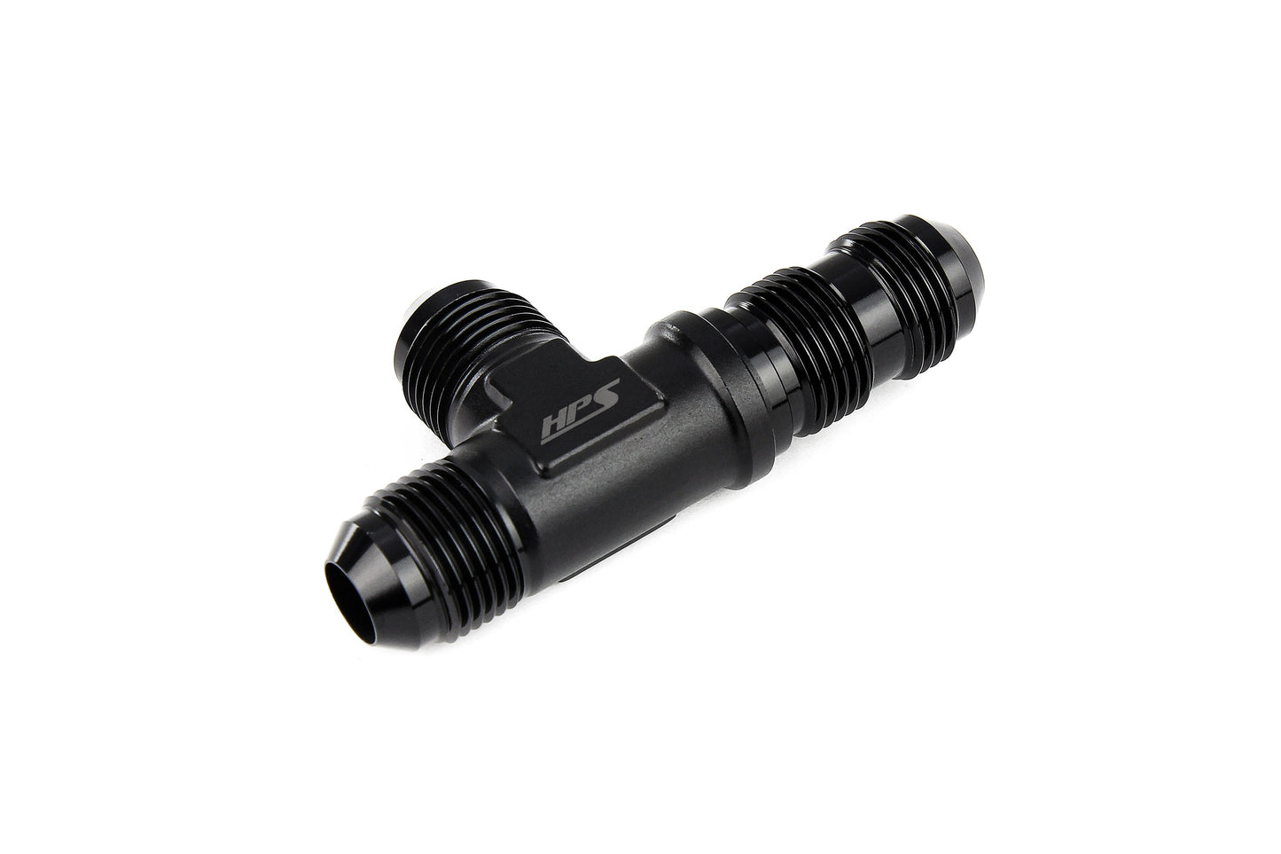HPS Performance AN Male to Male Bulkhead Adapter, Aluminum, Black
