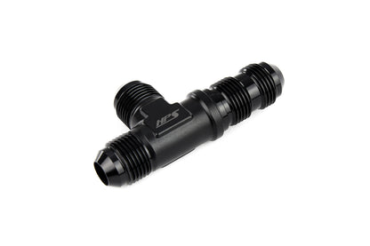 HPS Performance AN Male to Male Bulkhead Adapter, Aluminum, Black