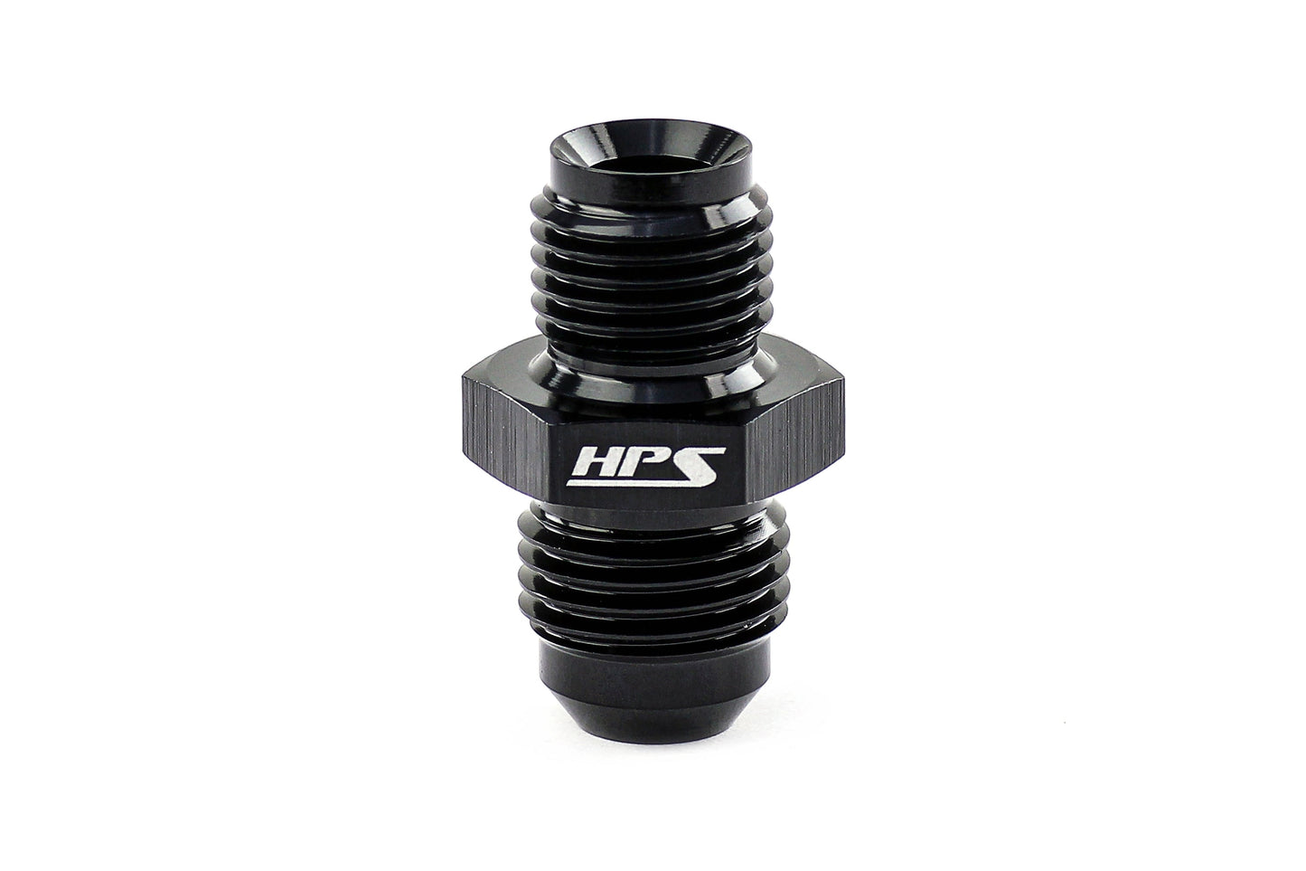 HPS Performance AN Male to Inverted Flare Male Power Steering Adapter, Aluminum, Black