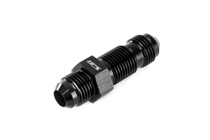 HPS Performance AN Male to Male Bulkhead Adapter, Aluminum, Black