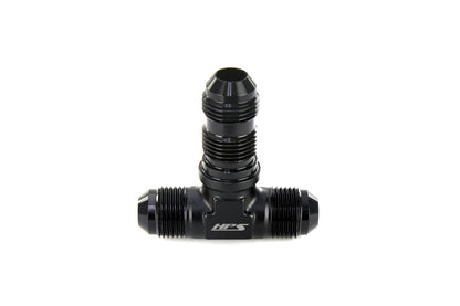 HPS Performance AN Male to Male Bulkhead Adapter, Aluminum, Black