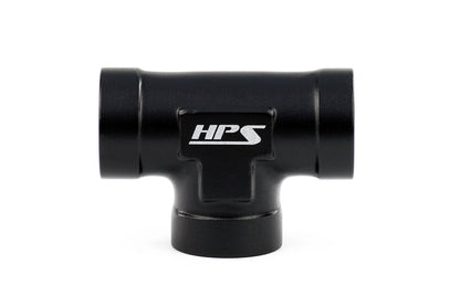 HPS Performance NPT Female Tee Coupler Adapter, Aluminum, Black