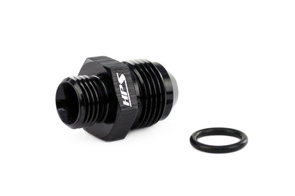 HPS Performance AN Male To O-ring Boss (ORB) Port Thread Male Adapter, Aluminum, Black