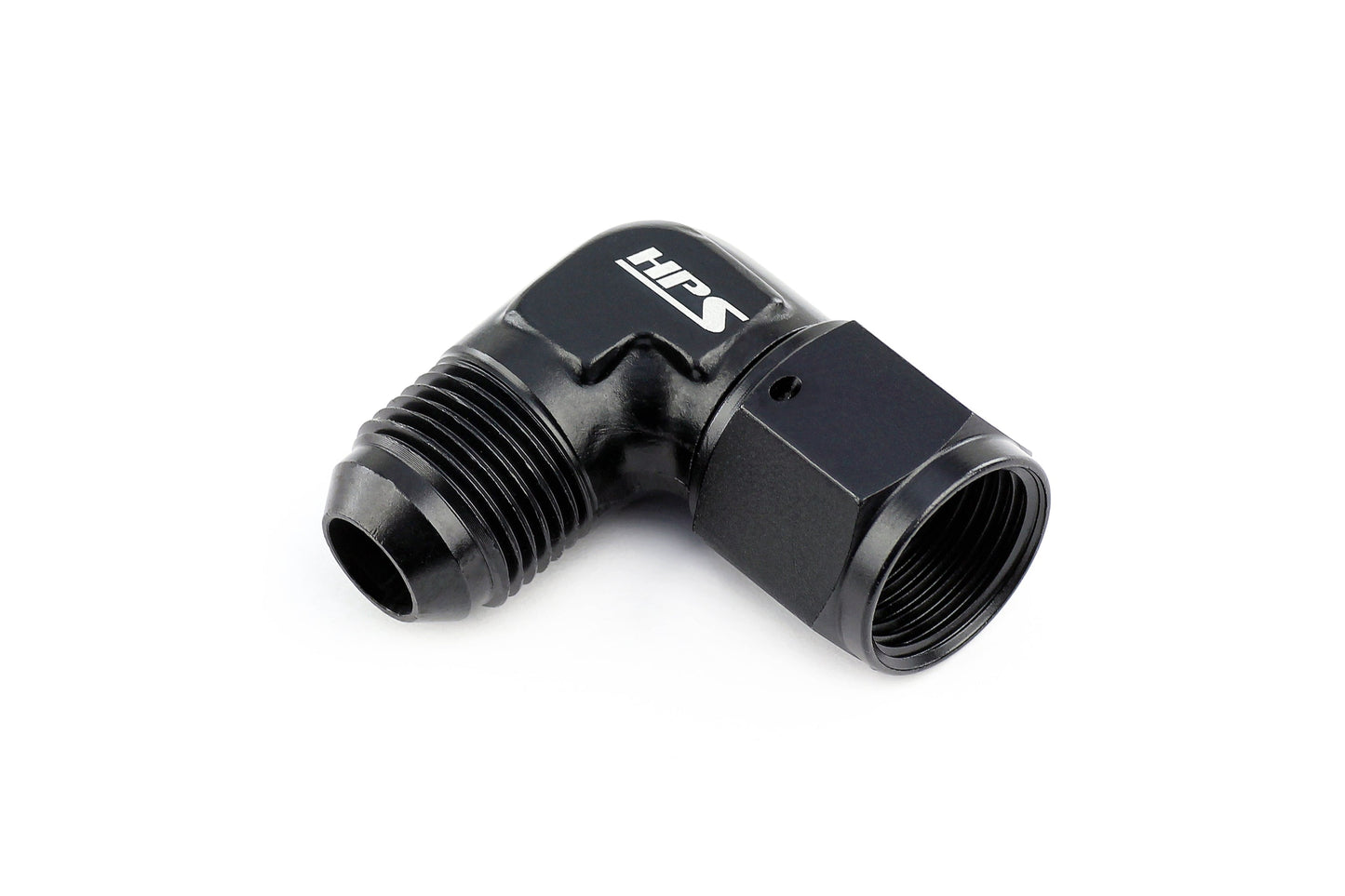 HPS Performance Black Aluminum 90 Degree AN Male to Female Swivel Adapter Coupler -4 -6