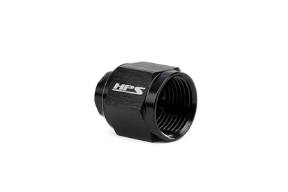 HPS Performance AN Flare Female Cap, Aluminum, Black