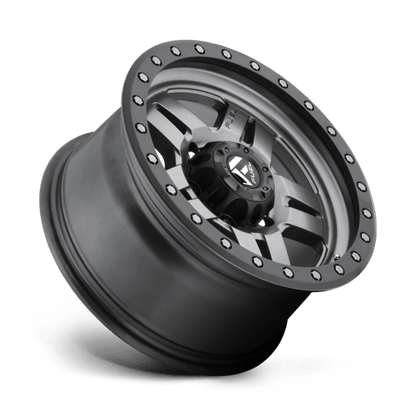 Fuel Offroad D558 ANZA Matte Gunmetal Black Bead Ring 16x8 +1 6x139.7mm 108mm