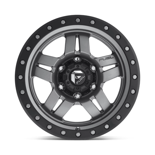 Fuel Offroad D558 ANZA Matte Gunmetal Black Bead Ring 16x8 +1 6x139.7mm 108mm
