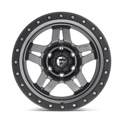 Fuel Offroad D558 ANZA Matte Gunmetal Black Bead Ring 17x8.5 +6 6x139.7mm 108mm