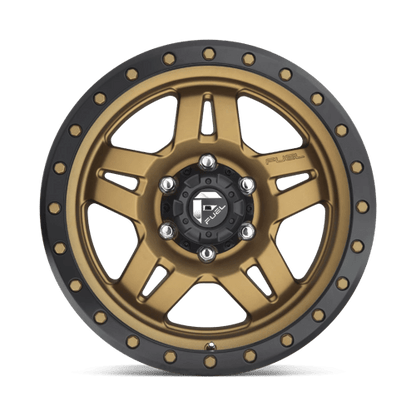 Fuel Offroad D583 ANZA Matte Bronze Black Bead Ring 17x8.5 -6 6x139.7mm 108mm