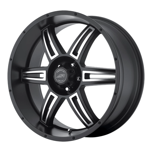American Racing AR890 Satin Black Machined 22x9.5 +35 6x139.7mm 106.1mm
