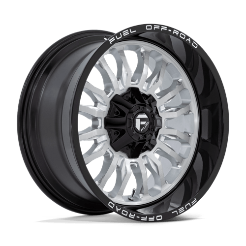 Fuel Offroad D798 ARC Silver Brush Face W/ Blk Lip 20x10 -18 6x135|6x139.7mm 106.1mm