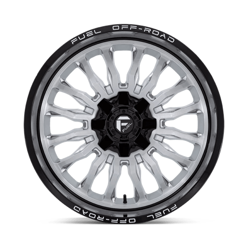 Fuel Offroad D798 ARC Silver Brush Face W/ Blk Lip 22x10 -18 6x135|6x139.7mm 106.1mm