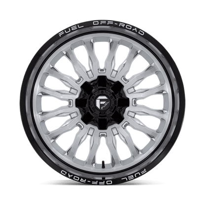 Fuel Offroad D798 ARC Silver Brush Face W/ Blk Lip 22x10 -18 6x135|6x139.7mm 106.1mm