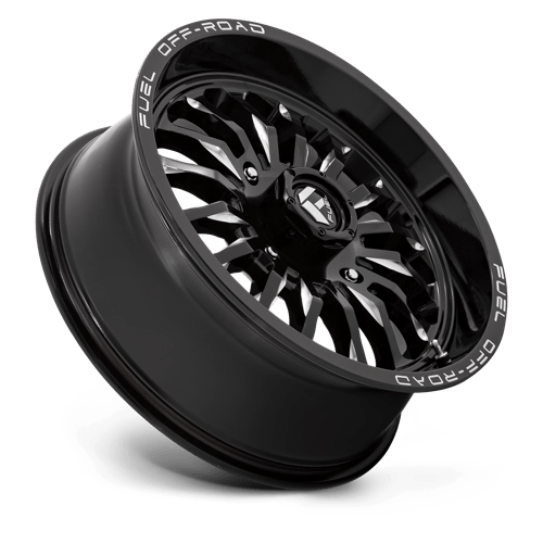 Fuel Offroad D821 ARC UTV Gloss Black Milled 20x7 +13 4x137mm 110.1mm