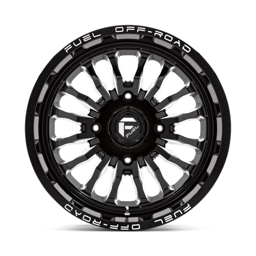 Fuel Offroad D821 ARC UTV Gloss Black Milled 20x7 +13 4x156mm 132mm