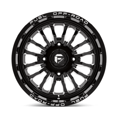 Fuel Offroad D821 ARC UTV Gloss Black Milled 20x7 +13 4x156mm 132mm