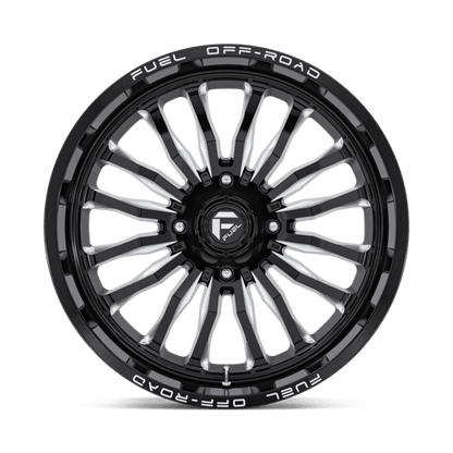 Fuel Offroad D821 ARC UTV Gloss Black Milled 22x7 +13 4x156mm 132mm