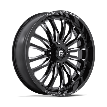 Fuel Offroad D821 ARC UTV Gloss Black Milled 24x7 +13 4x156mm 132mm