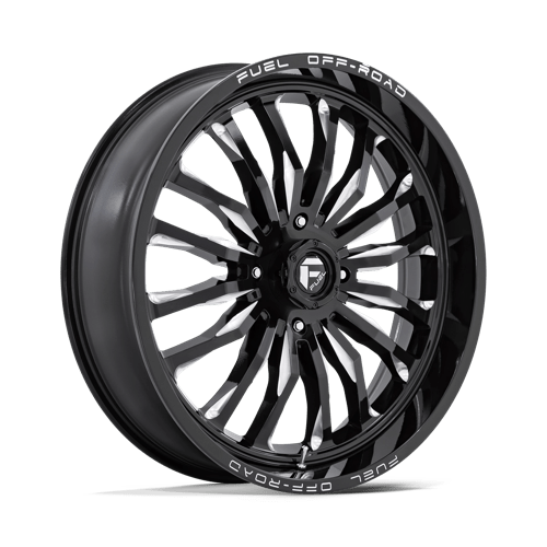Fuel Offroad D821 ARC UTV Gloss Black Milled 24x7 +13 4x137mm 110.1mm