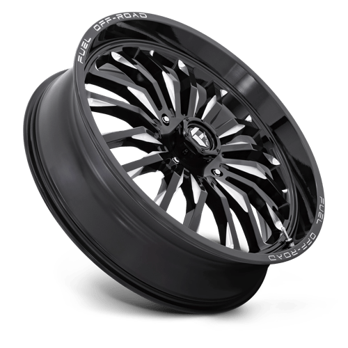 Fuel Offroad D821 ARC UTV Gloss Black Milled 24x7 +13 4x137mm 110.1mm