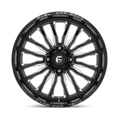 Fuel Offroad D821 ARC UTV Gloss Black Milled 24x7 +13 4x156mm 132mm