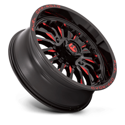 Fuel Offroad D822 ARC UTV Gloss Black Milled Red 18x7 +13 4x137mm 110.1mm
