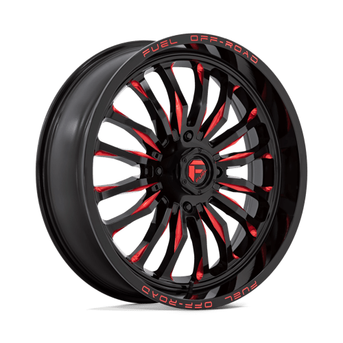 Fuel Offroad D822 ARC UTV Gloss Black Milled Red 22x7 +13 4x137mm 110.1mm