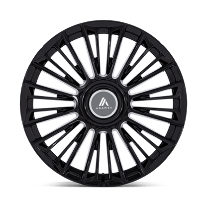 Asanti Black AB049 PREMIER Gloss Black 26x10 +20 Custom 72.6mm